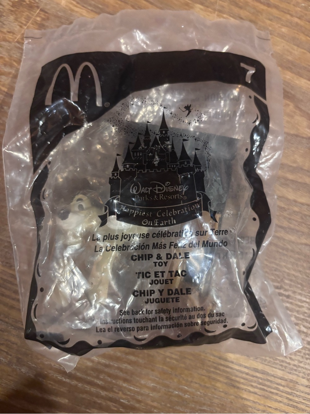 2005 McDonald's Walt Disney Chip & Dale Plush Toy - Black/White Packaging